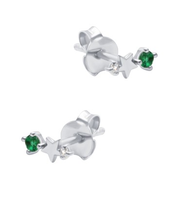 May Birthstone Silver Stud Earring STS-6800